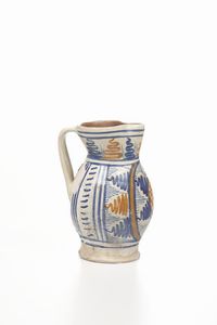 Boccale.<BR>Orvieto o Deruta, 1480-1520 circa.  - Asta Maioliche e Porcellane - Associazione Nazionale - Case d'Asta italiane