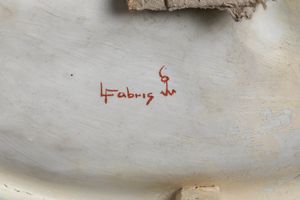 Scultura di fontana con coppia galante.<BR>Milano, Manifattura di Luigi Fabris, 1919-1942.  - Asta Maioliche e Porcellane - Associazione Nazionale - Case d'Asta italiane