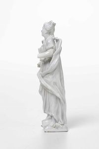 Figurina di Demetra e Pluto (?), XVIII secolo.  - Asta Maioliche e Porcellane - Associazione Nazionale - Case d'Asta italiane