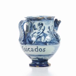 Orciolo.<BR>Savona, XVIII secolo.<BR>  - Asta Maioliche e Porcellane - Associazione Nazionale - Case d'Asta italiane