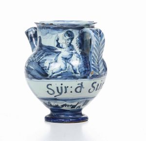 Orciolo.<BR>Savona, XVIII secolo.<BR>  - Asta Maioliche e Porcellane - Associazione Nazionale - Case d'Asta italiane