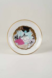 Alzatina.<BR>Germania, Manifattura Rosenthal, XX secolo.  - Asta Maioliche e Porcellane - Associazione Nazionale - Case d'Asta italiane