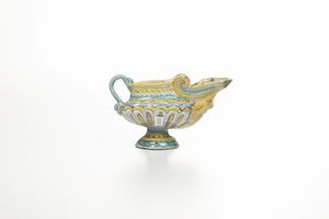 Salsiera.<BR>Deruta, XVI-XVII secolo.  - Asta Maioliche e Porcellane - Associazione Nazionale - Case d'Asta italiane