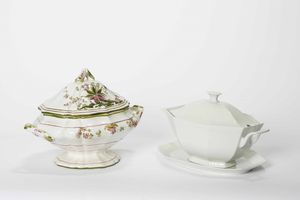 Lotto misto di ceramiche. <BR>Manifatture, Villeroy e Bosch, Bavaria e  Nove di Bassano, XX secolo.  - Asta Maioliche e Porcellane - Associazione Nazionale - Case d'Asta italiane