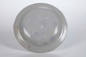 Piatto.<BR>Manifattura indeterminata, XIX secolo.<BR><BR>  - Asta Maioliche e Porcellane - Associazione Nazionale - Case d'Asta italiane