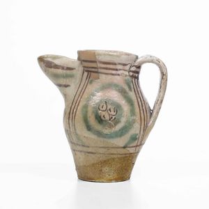 Piccolo versatoio. <BR>Orvieto (?), XV secolo.  - Asta Maioliche e Porcellane - Associazione Nazionale - Case d'Asta italiane