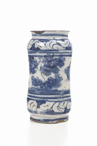 Albarello, XIX o XX secolo.<BR>  - Asta Maioliche e Porcellane - Associazione Nazionale - Case d'Asta italiane