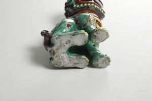 Calamaio modellato a cane di Fo.<BR>Probabilmente Francia, inizio del XX secolo.  - Asta Maioliche e Porcellane - Associazione Nazionale - Case d'Asta italiane