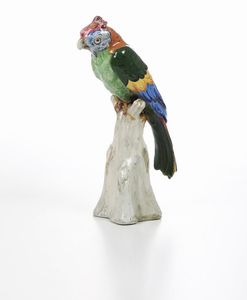 Figura di pappagallo, XX secolo.  - Asta Maioliche e Porcellane - Associazione Nazionale - Case d'Asta italiane