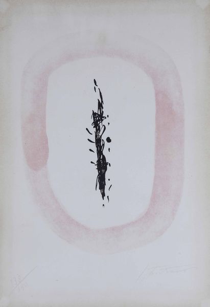 LUCIO FONTANA : Concetto spaziale  - Asta Prints & Multiples - Associazione Nazionale - Case d'Asta italiane