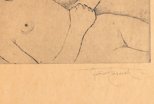 Felice Casorati : Senza titolo (Composizione)  - Asta Prints & Multiples - Associazione Nazionale - Case d'Asta italiane