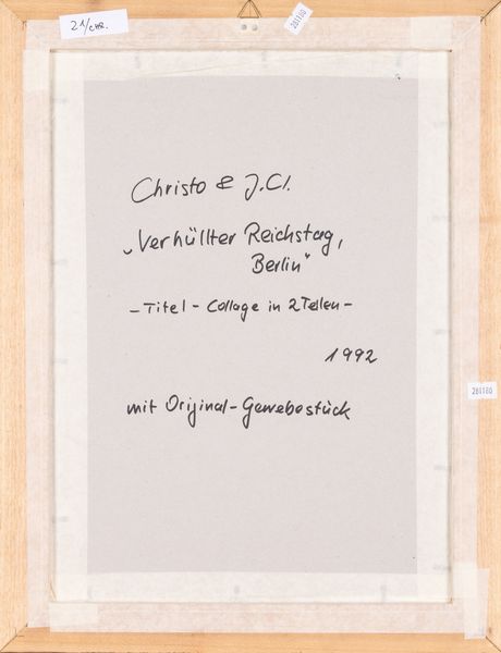 Christo : Wrapped Reichstag (Project for Berlin)  - Asta Prints & Multiples - Associazione Nazionale - Case d'Asta italiane