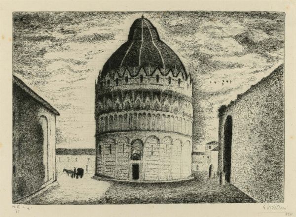 Giuseppe Viviani : Battistero di Pisa  - Asta Prints & Multiples - Associazione Nazionale - Case d'Asta italiane