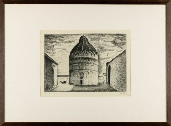 Giuseppe Viviani : Battistero di Pisa  - Asta Prints & Multiples - Associazione Nazionale - Case d'Asta italiane