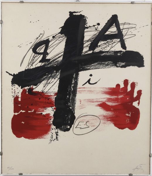 Antoni Tapies : Senza titolo  - Asta Prints & Multiples - Associazione Nazionale - Case d'Asta italiane