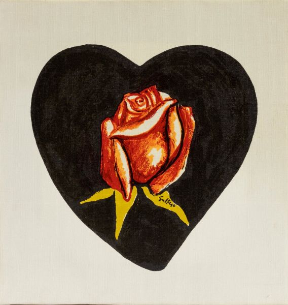 Renato Guttuso : Rosa rossa  - Asta Prints & Multiples - Associazione Nazionale - Case d'Asta italiane