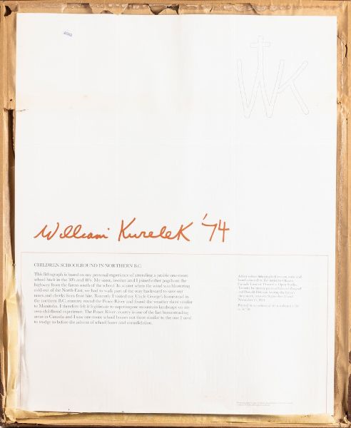 William Kurelek : Children schoolbound in northern B.C.  - Asta Prints & Multiples - Associazione Nazionale - Case d'Asta italiane