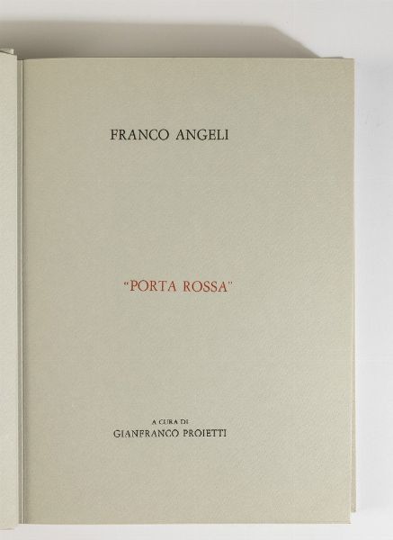 FRANCO ANGELI : Porta Rossa  - Asta Prints & Multiples - Associazione Nazionale - Case d'Asta italiane