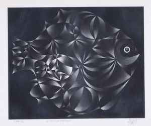 Mario Avati : Ficelles/ Peugeoterie/ Le poisson magique/ Des poissons sur  le grill  - Asta Prints & Multiples - Associazione Nazionale - Case d'Asta italiane