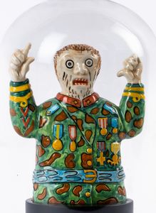 ENRICO BAJ : Il Generale Norman Schwarzkopf  - Asta Prints & Multiples - Associazione Nazionale - Case d'Asta italiane