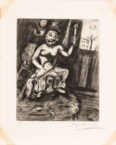 Marc Chagall : Le Statuaire et la statue de Jupiter (da Le Favole de La Fontaine)  - Asta Prints & Multiples - Associazione Nazionale - Case d'Asta italiane