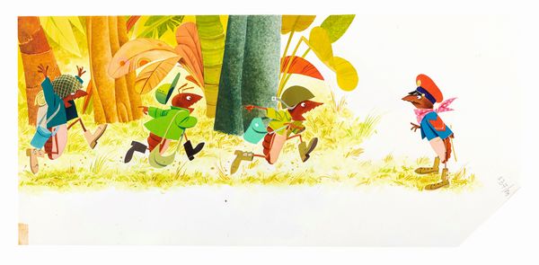 Tony Wolf (Antonio Lupatelli) : Arcobaleno, camaleontino trasformista  - Asta Fairy Tales / Illustrazioni Originali - Associazione Nazionale - Case d'Asta italiane