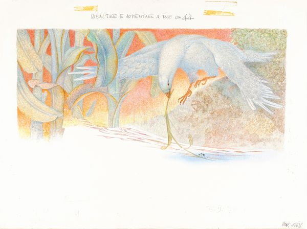 Ugo Fontana : Le favole di Esopo - La colomba e la formica  - Asta Fairy Tales / Illustrazioni Originali - Associazione Nazionale - Case d'Asta italiane