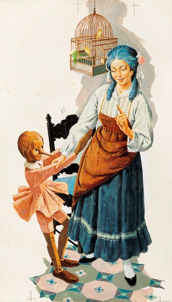 Sergio (Romano Rizzato) : Le avventure di Pinocchio  - Asta Fairy Tales / Illustrazioni Originali - Associazione Nazionale - Case d'Asta italiane