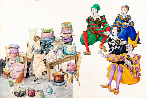 Sergio (Romano Rizzato) : C'era una volta Cenerentola  - Asta Fairy Tales / Illustrazioni Originali - Associazione Nazionale - Case d'Asta italiane