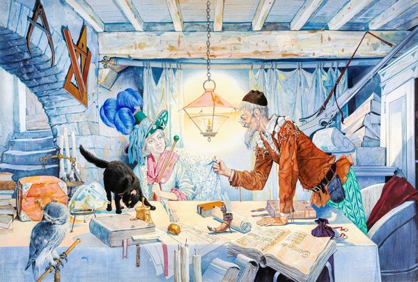 Sergio (Romano Rizzato) : C'era una volta Cenerentola  - Asta Fairy Tales / Illustrazioni Originali - Associazione Nazionale - Case d'Asta italiane