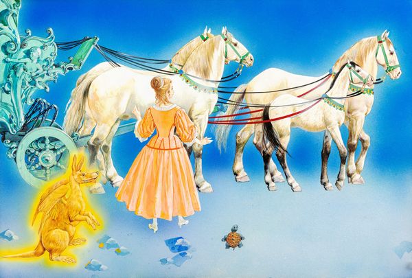 Sergio (Romano Rizzato) : C'era una volta Cenerentola  - Asta Fairy Tales / Illustrazioni Originali - Associazione Nazionale - Case d'Asta italiane