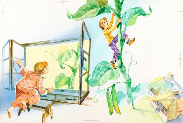 Max : Giacomino e il fagiolo  - Asta Fairy Tales / Illustrazioni Originali - Associazione Nazionale - Case d'Asta italiane