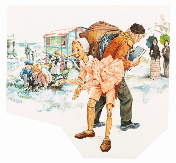 Sergio (Romano Rizzato) : Le avventure di Pinocchio  - Asta Fairy Tales / Illustrazioni Originali - Associazione Nazionale - Case d'Asta italiane