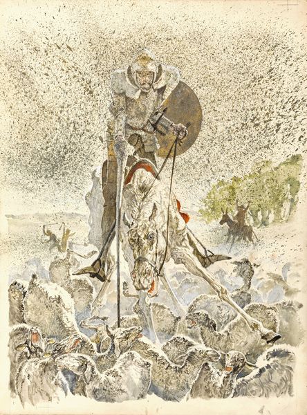 Gianni Benvenuti : Don Chisciotte  - Asta Fairy Tales / Illustrazioni Originali - Associazione Nazionale - Case d'Asta italiane