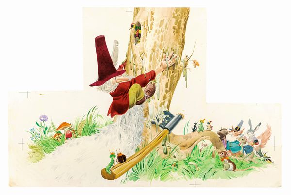 Tony Wolf (Antonio Lupatelli) : Dodici racconti meravigliosi della Regina Fabiola  - Asta Fairy Tales / Illustrazioni Originali - Associazione Nazionale - Case d'Asta italiane