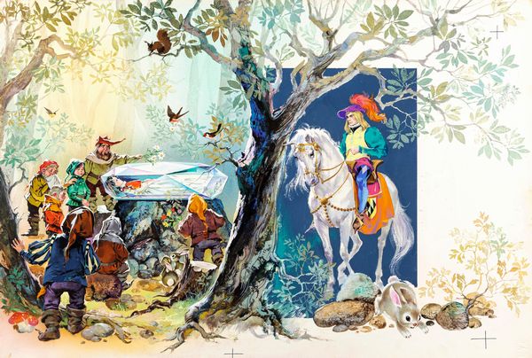 Pikka (Piero Cattaneo) : Biancaneve  - Asta Fairy Tales / Illustrazioni Originali - Associazione Nazionale - Case d'Asta italiane
