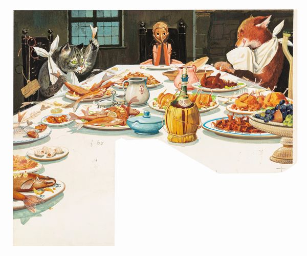 Sergio (Romano Rizzato) : Le avventure di Pinocchio  - Asta Fairy Tales / Illustrazioni Originali - Associazione Nazionale - Case d'Asta italiane
