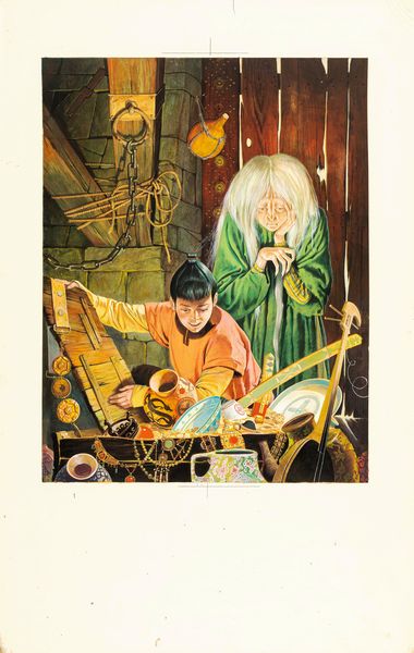 Sergio (Romano Rizzato) : Fiabe dell'antica Cina  - Asta Fairy Tales / Illustrazioni Originali - Associazione Nazionale - Case d'Asta italiane