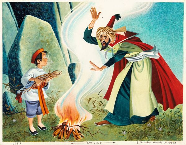 Tony Wolf (Antonio Lupatelli) : La lampada di Aladino  - Asta Fairy Tales / Illustrazioni Originali - Associazione Nazionale - Case d'Asta italiane