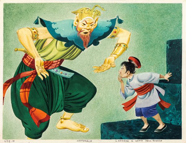 Tony Wolf (Antonio Lupatelli) : La lampada di Aladino  - Asta Fairy Tales / Illustrazioni Originali - Associazione Nazionale - Case d'Asta italiane