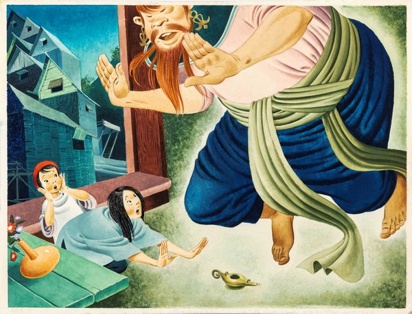Tony Wolf (Antonio Lupatelli) : La lampada di Aladino  - Asta Fairy Tales / Illustrazioni Originali - Associazione Nazionale - Case d'Asta italiane