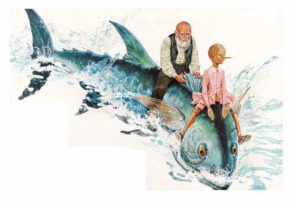 Sergio (Romano Rizzato) : Le avventure di Pinocchio  - Asta Fairy Tales / Illustrazioni Originali - Associazione Nazionale - Case d'Asta italiane