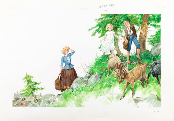 Libico Maraja : Heidi  - Asta Fairy Tales / Illustrazioni Originali - Associazione Nazionale - Case d'Asta italiane