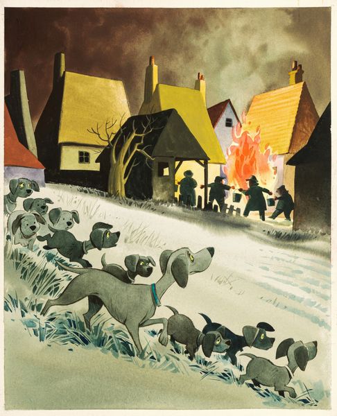 Tony Wolf (Antonio Lupatelli) : La carica dei cento e uno (SoS al tramonto)  - Asta Fairy Tales / Illustrazioni Originali - Associazione Nazionale - Case d'Asta italiane