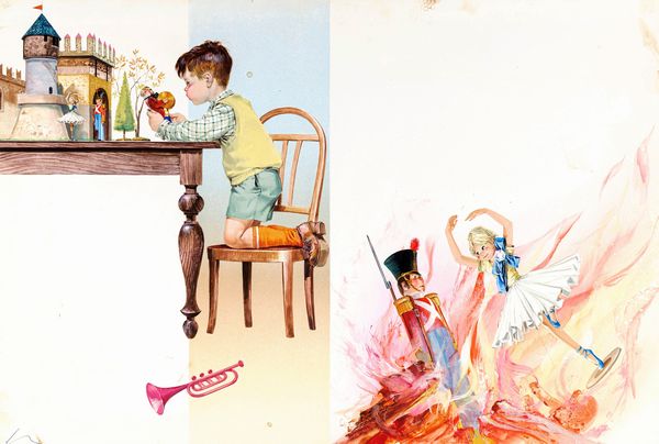 Pikka (Piero Cattaneo) : Il soldatino di piombo  - Asta Fairy Tales / Illustrazioni Originali - Associazione Nazionale - Case d'Asta italiane