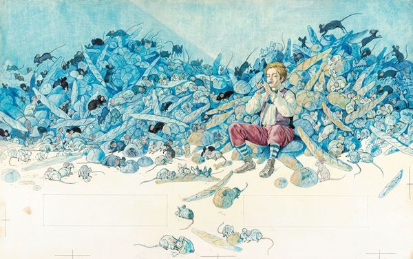 Sergio (Romano Rizzato) : Il capraio e la figlia del re  - Asta Fairy Tales / Illustrazioni Originali - Associazione Nazionale - Case d'Asta italiane