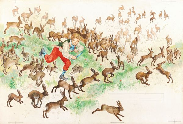 Sergio (Romano Rizzato) : Il capraio e la figlia del re  - Asta Fairy Tales / Illustrazioni Originali - Associazione Nazionale - Case d'Asta italiane