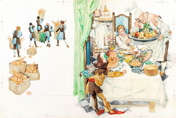 Sergio (Romano Rizzato) : Il capraio e la figlia del re  - Asta Fairy Tales / Illustrazioni Originali - Associazione Nazionale - Case d'Asta italiane