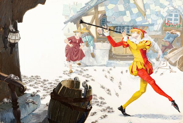 Libico Maraja : Il piffero magico  - Asta Fairy Tales / Illustrazioni Originali - Associazione Nazionale - Case d'Asta italiane