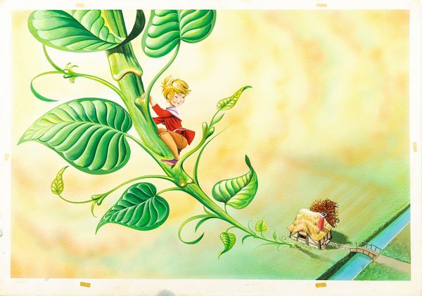 Tony Wolf (Antonio Lupatelli) : Giacomino e il fagiolo  - Asta Fairy Tales / Illustrazioni Originali - Associazione Nazionale - Case d'Asta italiane